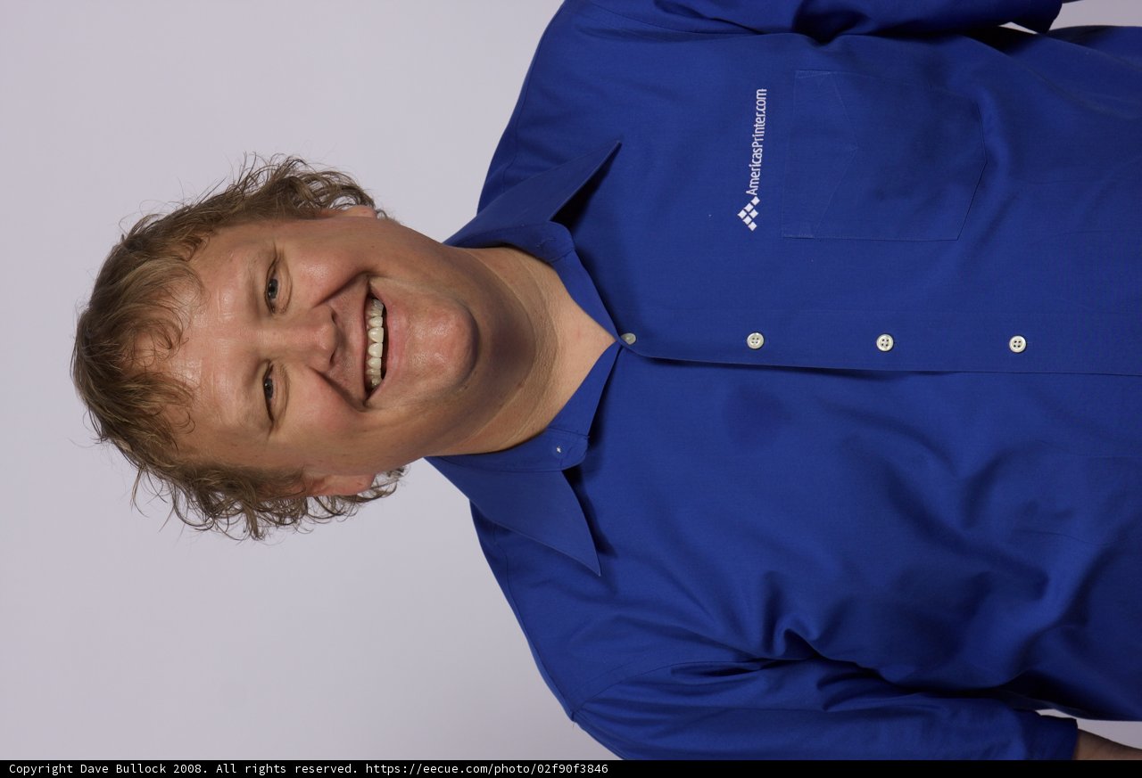 Smiling in Blue: Artie P in 2008 APC Office