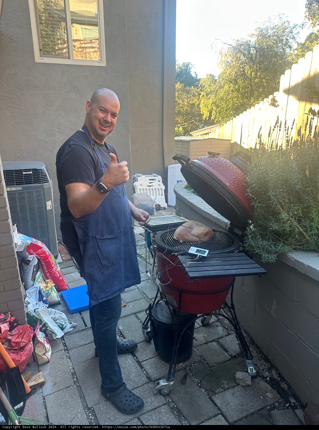 Backyard BBQ Master Giving Thumbs Up