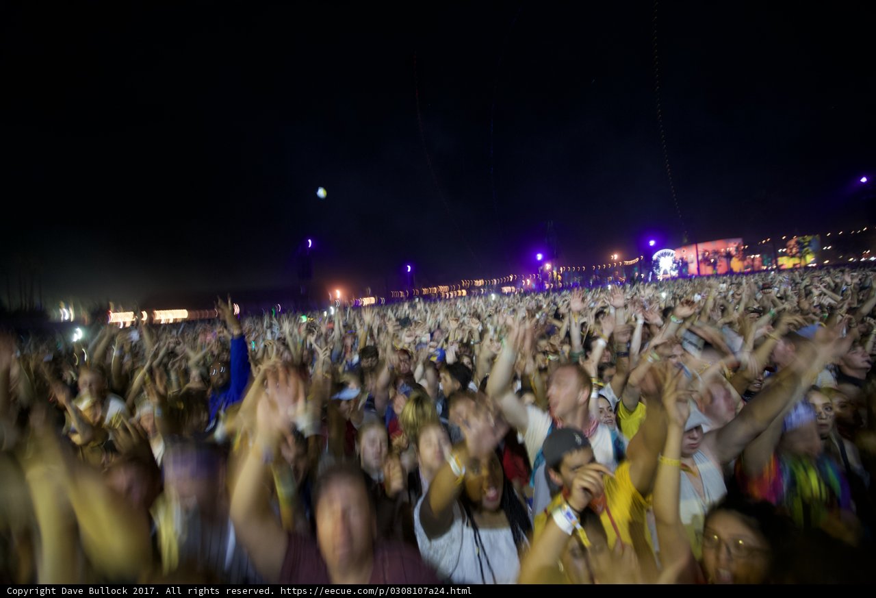 Coachella Crowd under the Night Sky