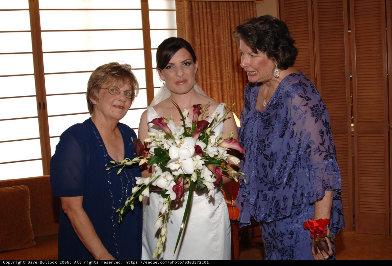Bride with Family Before Wedding Ceremony 2006