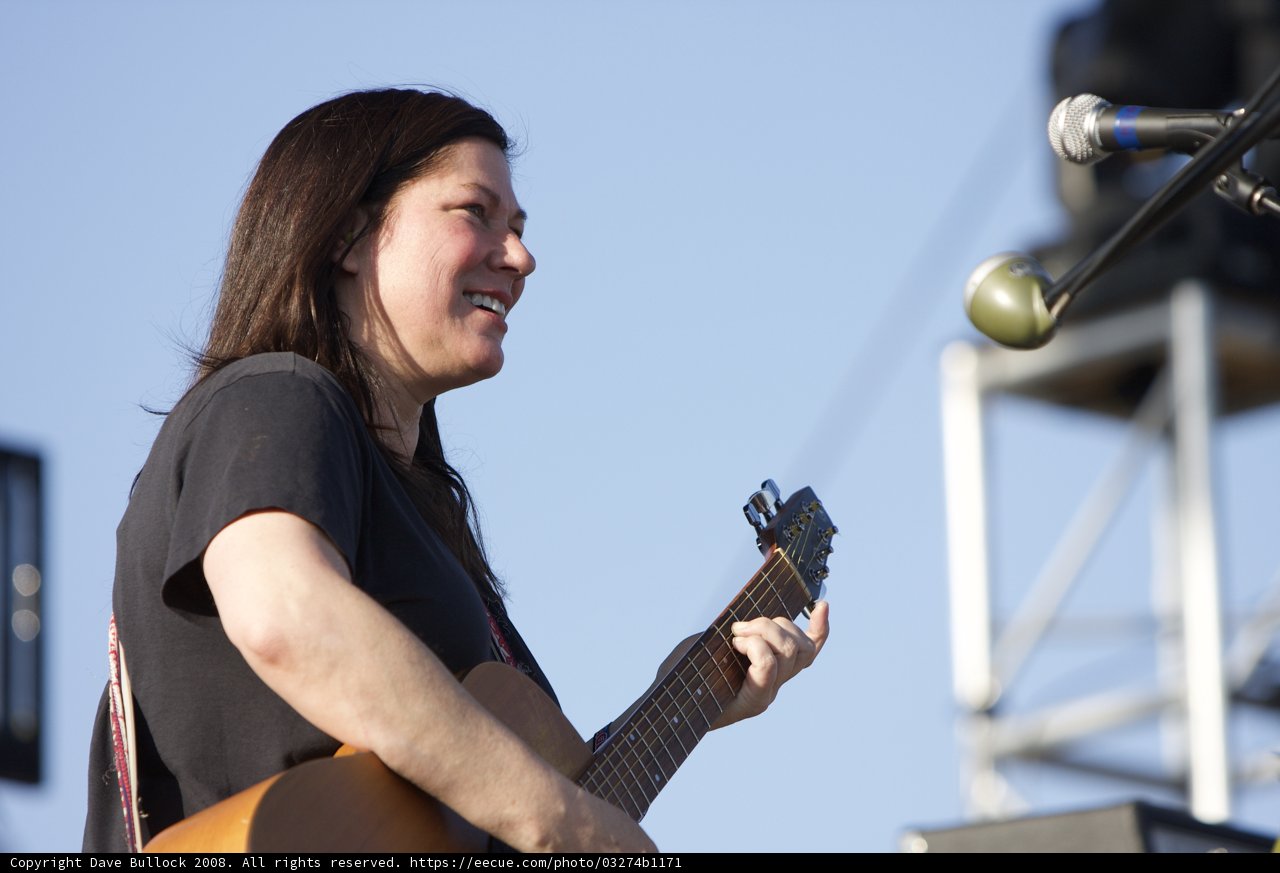 Kim Deal Strums Her Guitar Under the Coachella Sky
