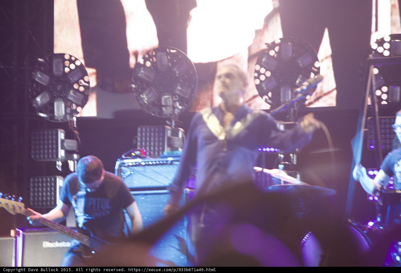 Morrissey Wide Stage Motion Blur Blue Shirt Bassist Capitol Tee Blackstar Guitarist Circular Lights Keyboard Smiths Screen