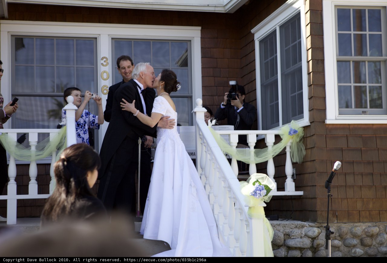 A Romantic Kiss on the Steps