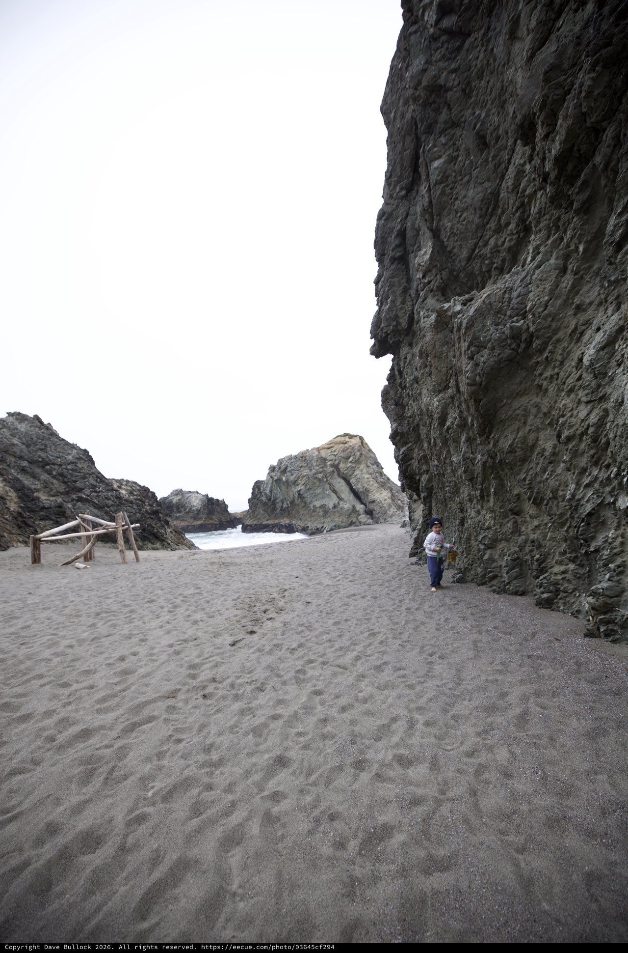 Child Explores Dramatic Coastal Cliffs at Pfeiffer Beach