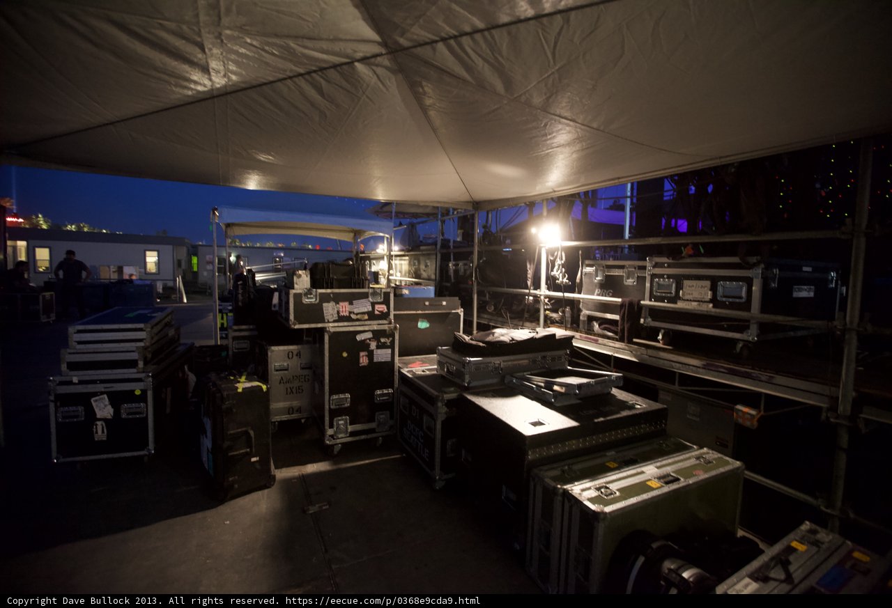 Stage Setup with High-Tech Electronics
