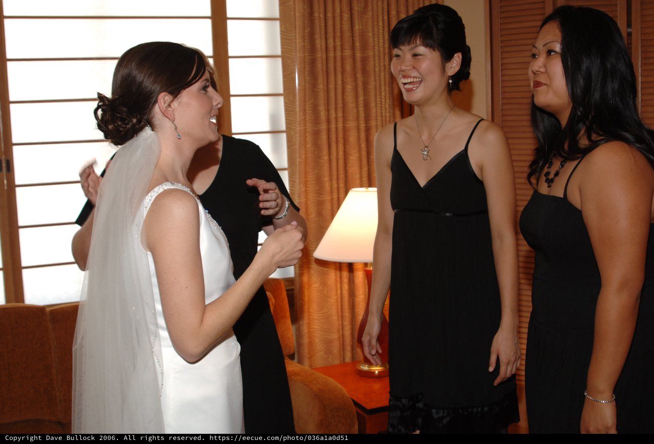 Bride Shares Joyful Moment with Bridesmaids Before Ceremony