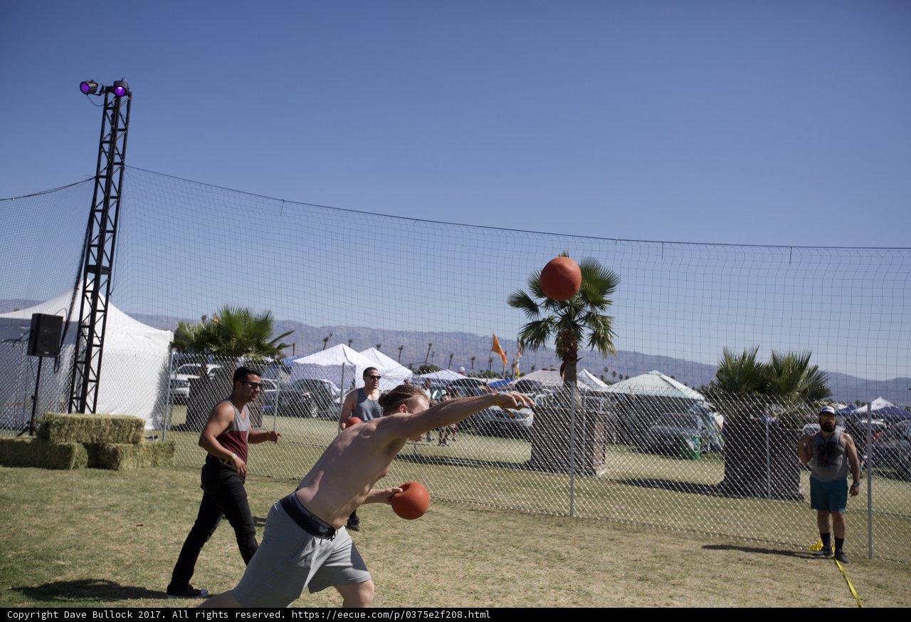Playing Frisbee in Coachella Field