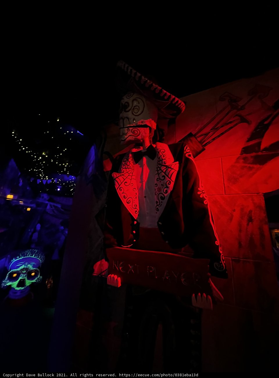 Skeleton Performer Rocks the Stage at Urban Putt
