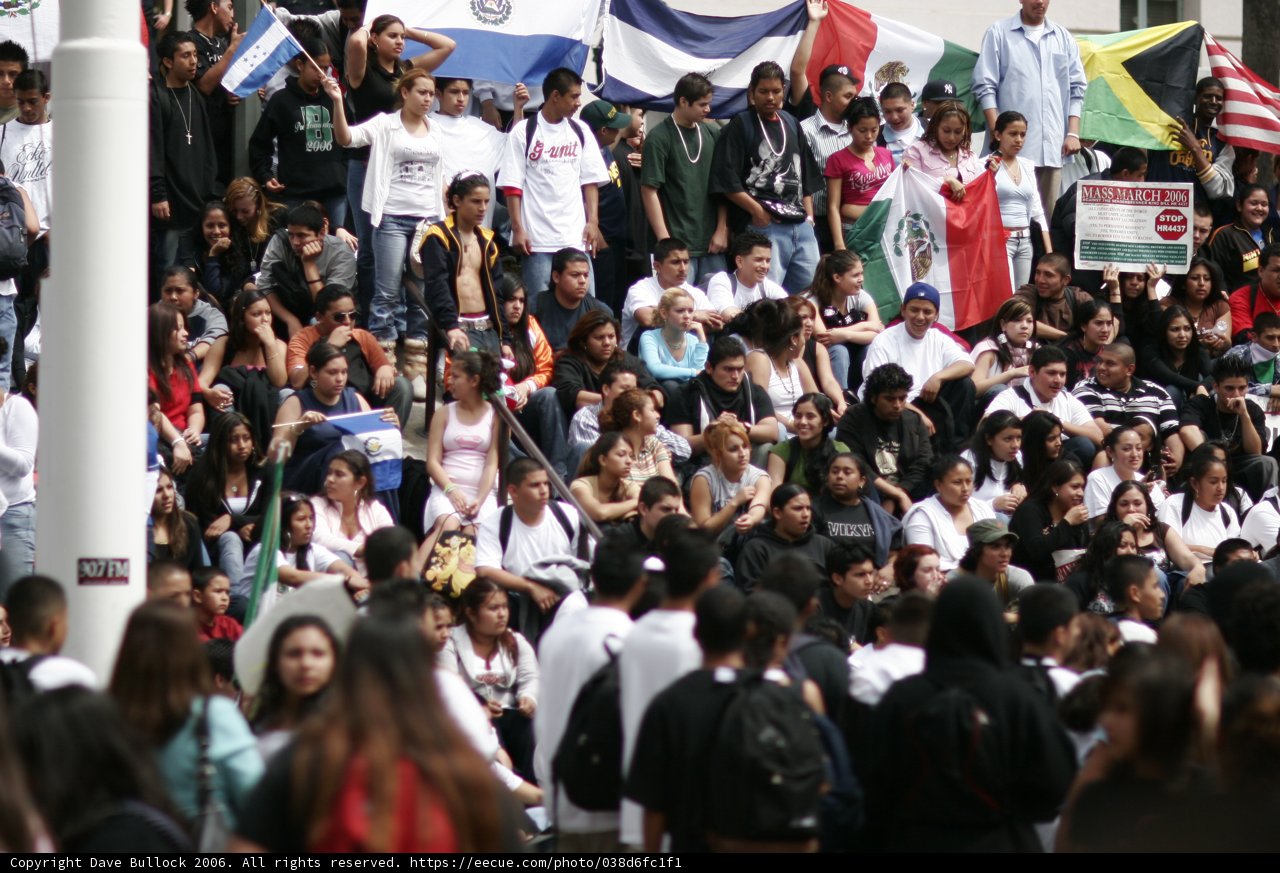 A Large Crowd Gathers for the 2006 School Walkout