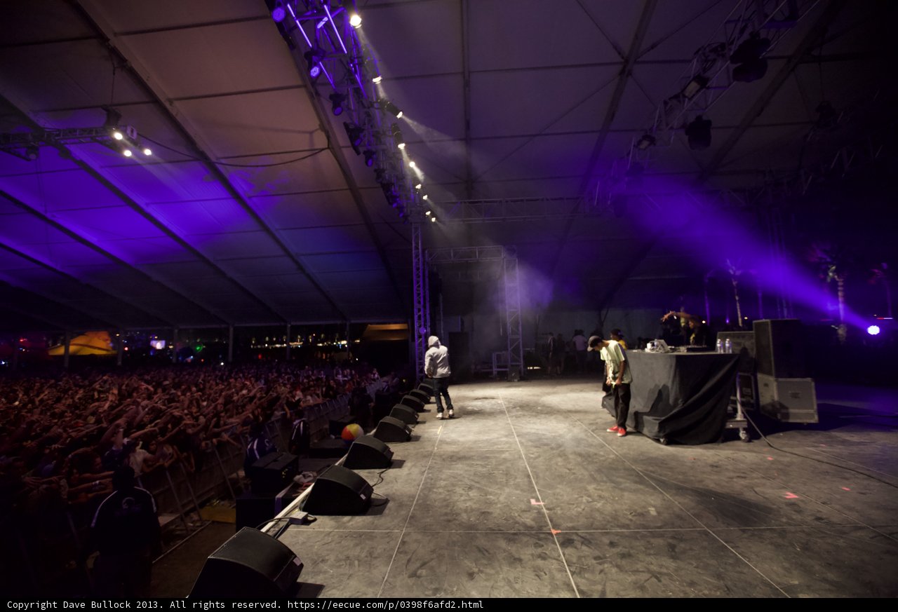Purple Spotlight on Concert Stage