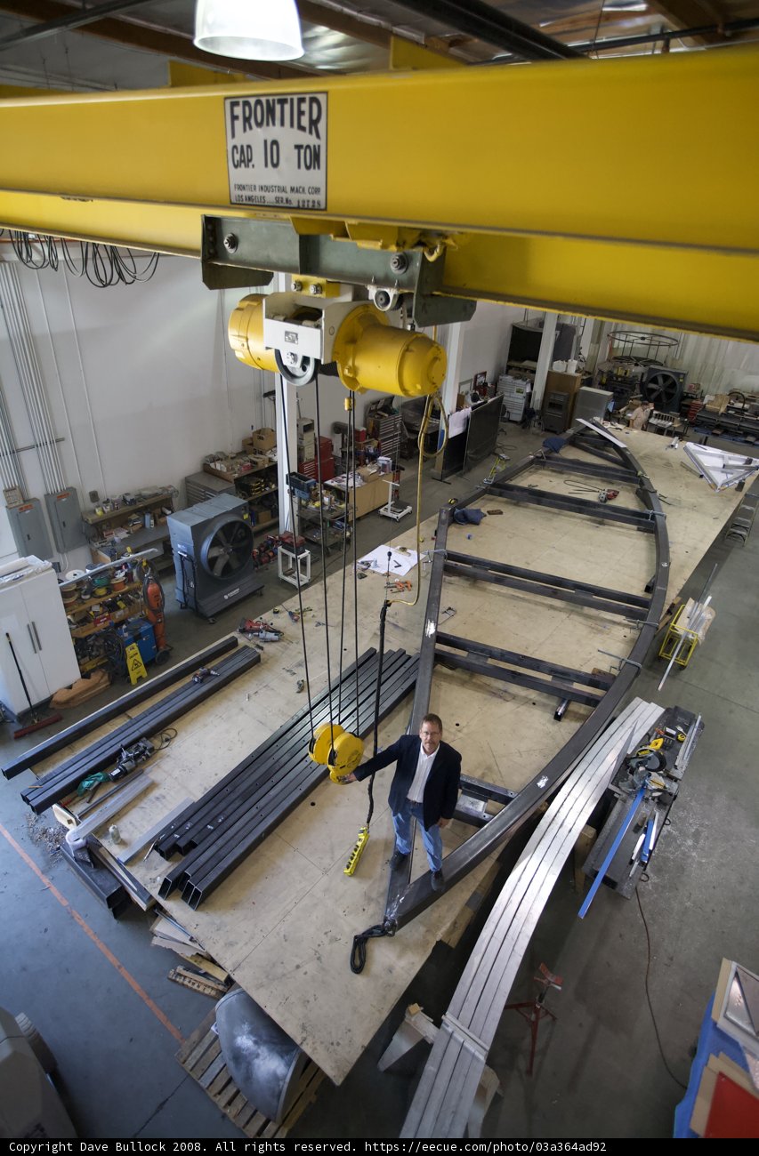Factory Worker with Crane