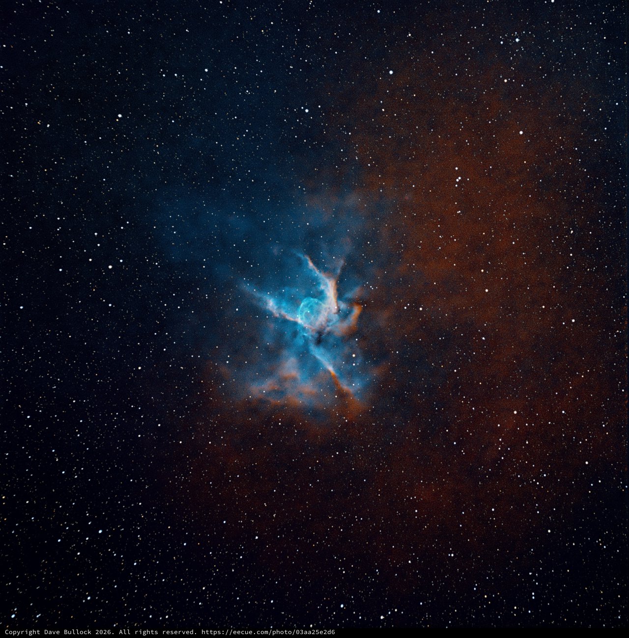 NGC 2359 Thor's Helmet Nebula in Narrowband