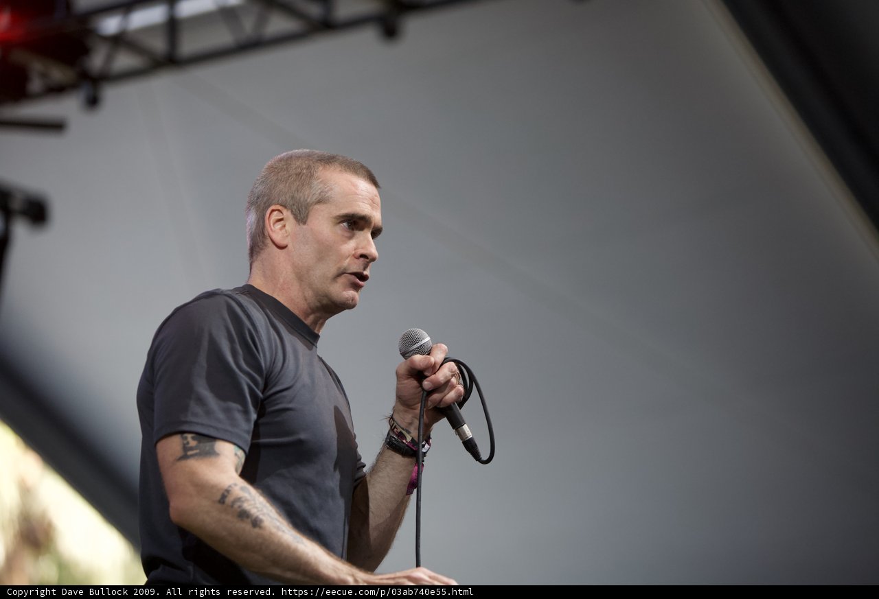 Henry Rollins commanding the microphone at Coachella 2009