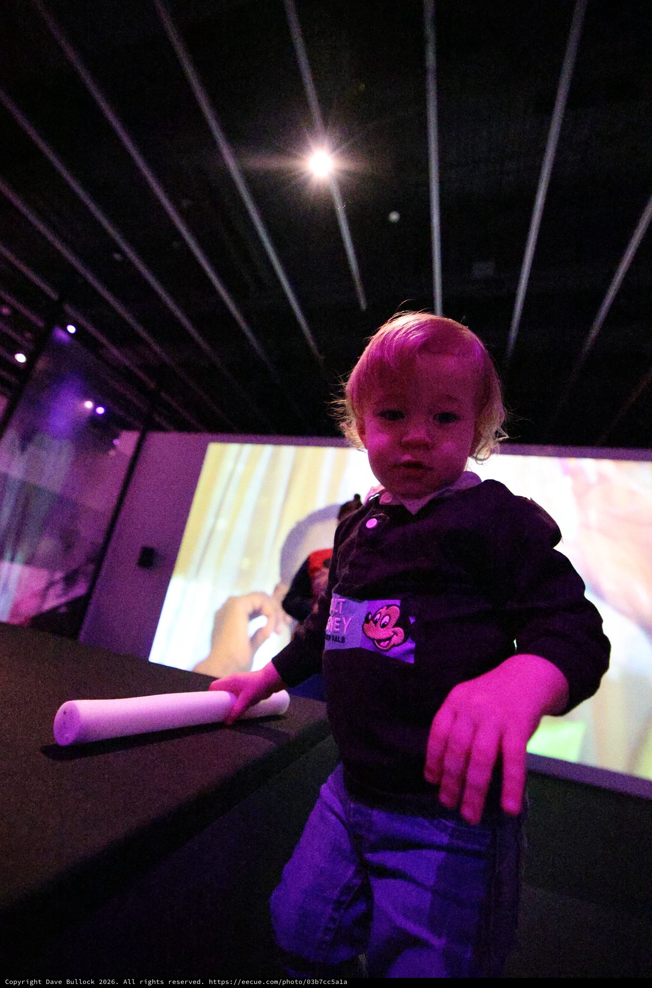 Toddler at Baby Rave Interactive Art Experience