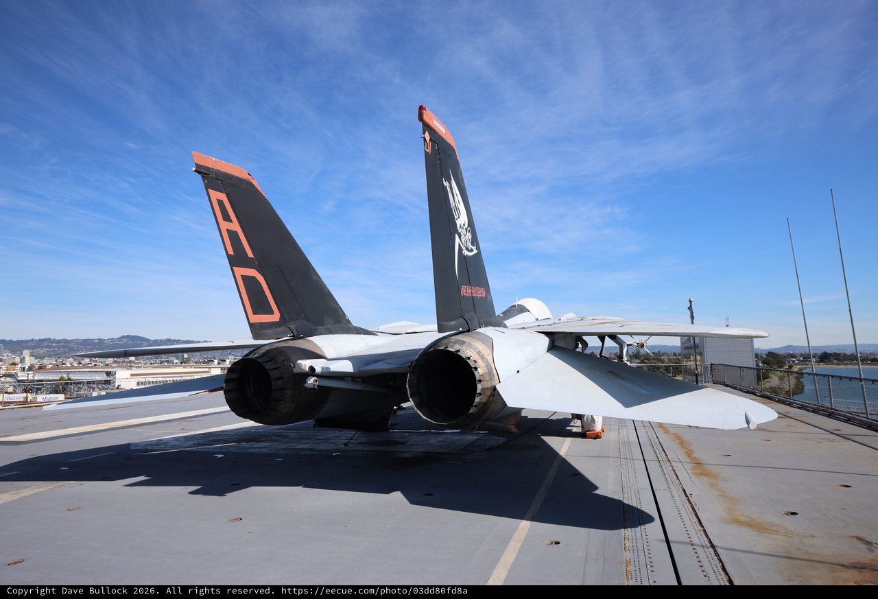 F-14 Tomcat Fighter Jets on USS Hornet Deck