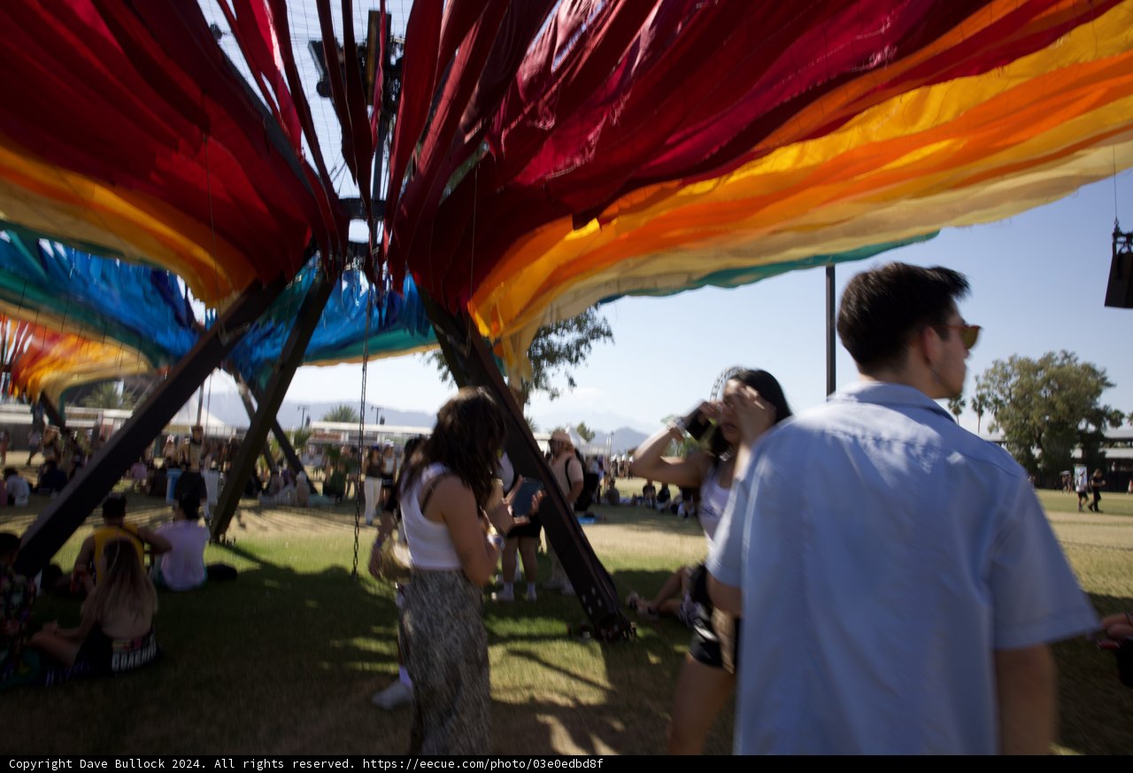 Colorful Canopy and Festival Vibes at Coachella 2024