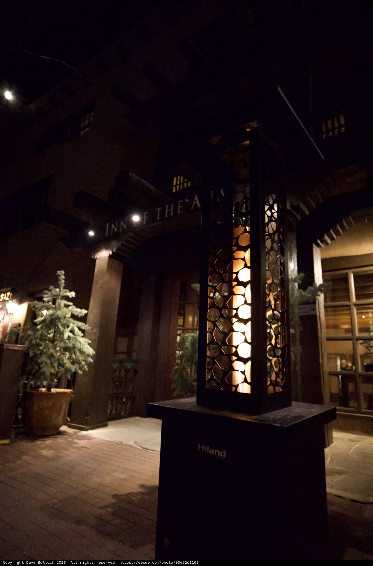 Decorative Fire Tower at Inn of the Anasazi Entrance
