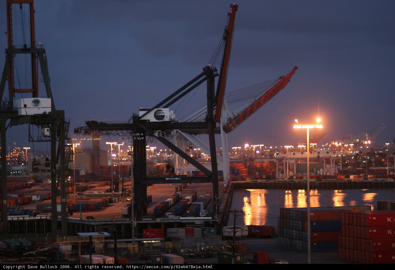 Red Crane overlooking the Waterfront