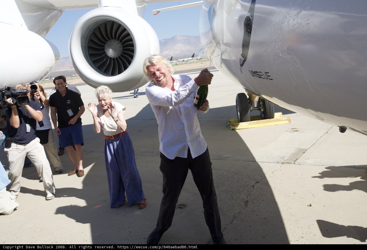 Richard Branson's Private Jet Takes Flight