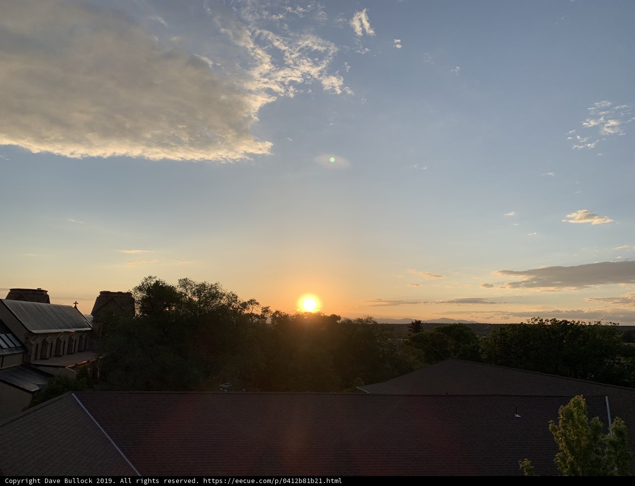 Sunset Glow over Santa Fe Housing