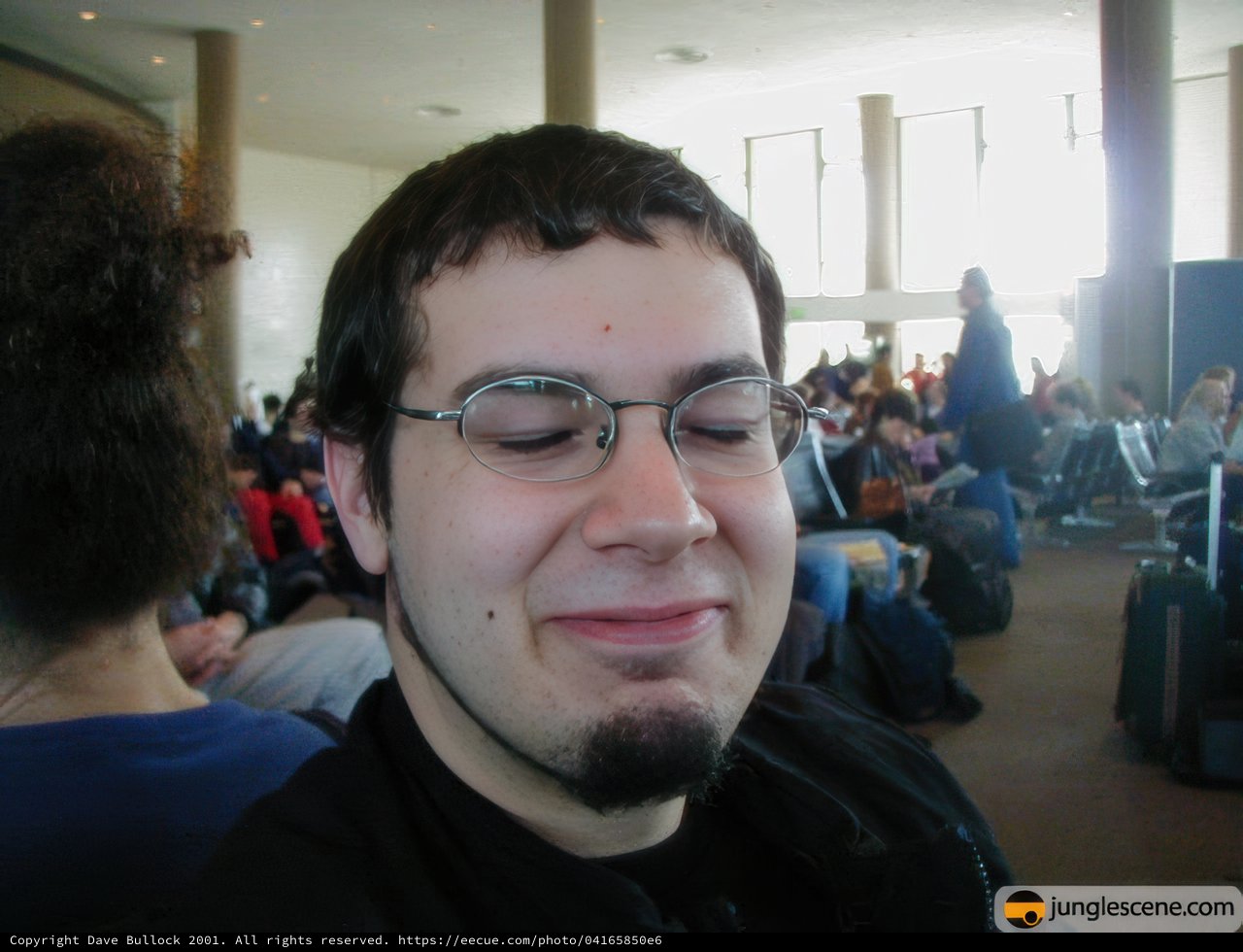 Festive Man at the Airport
