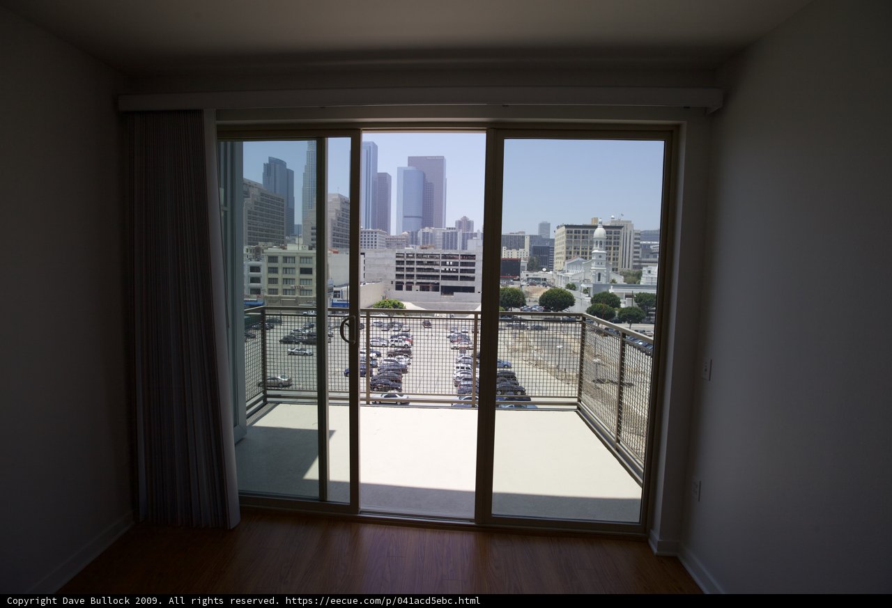 Cityscape through an Open Window