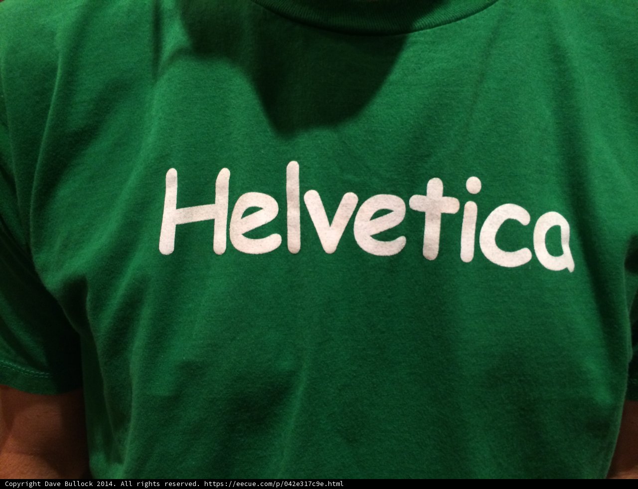 Helvetica Green Tee