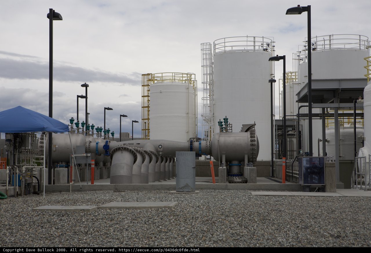 The Impressive White Tank at the Factory