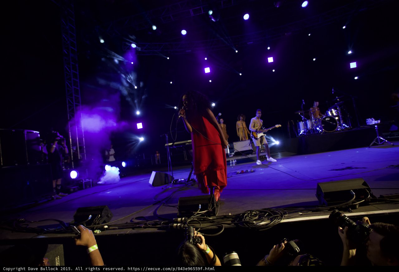 Solange Red Dress Stage Band Purple Haze