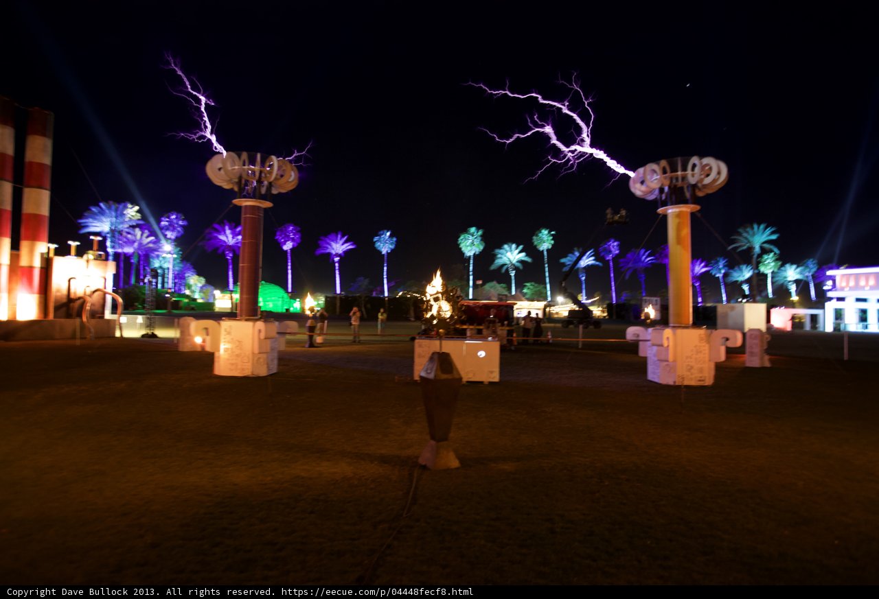 Illuminated Oasis at Night