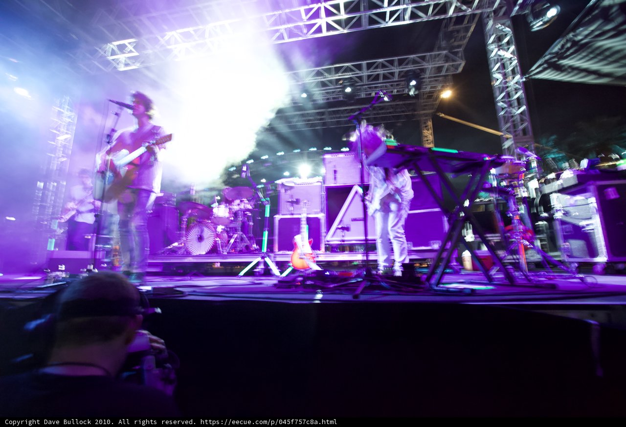 Purple Spotlight Rock Concert