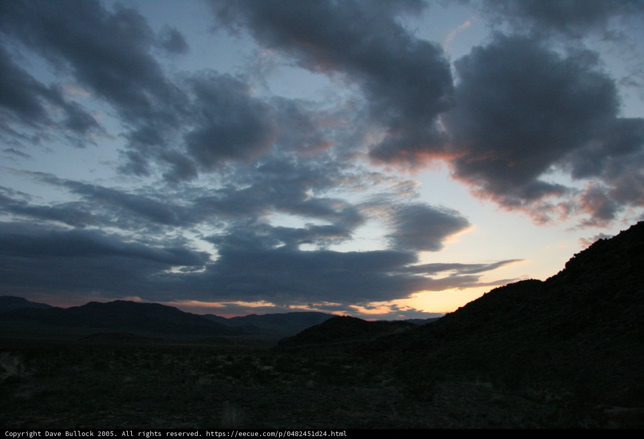 Desert Sunset with Clouds