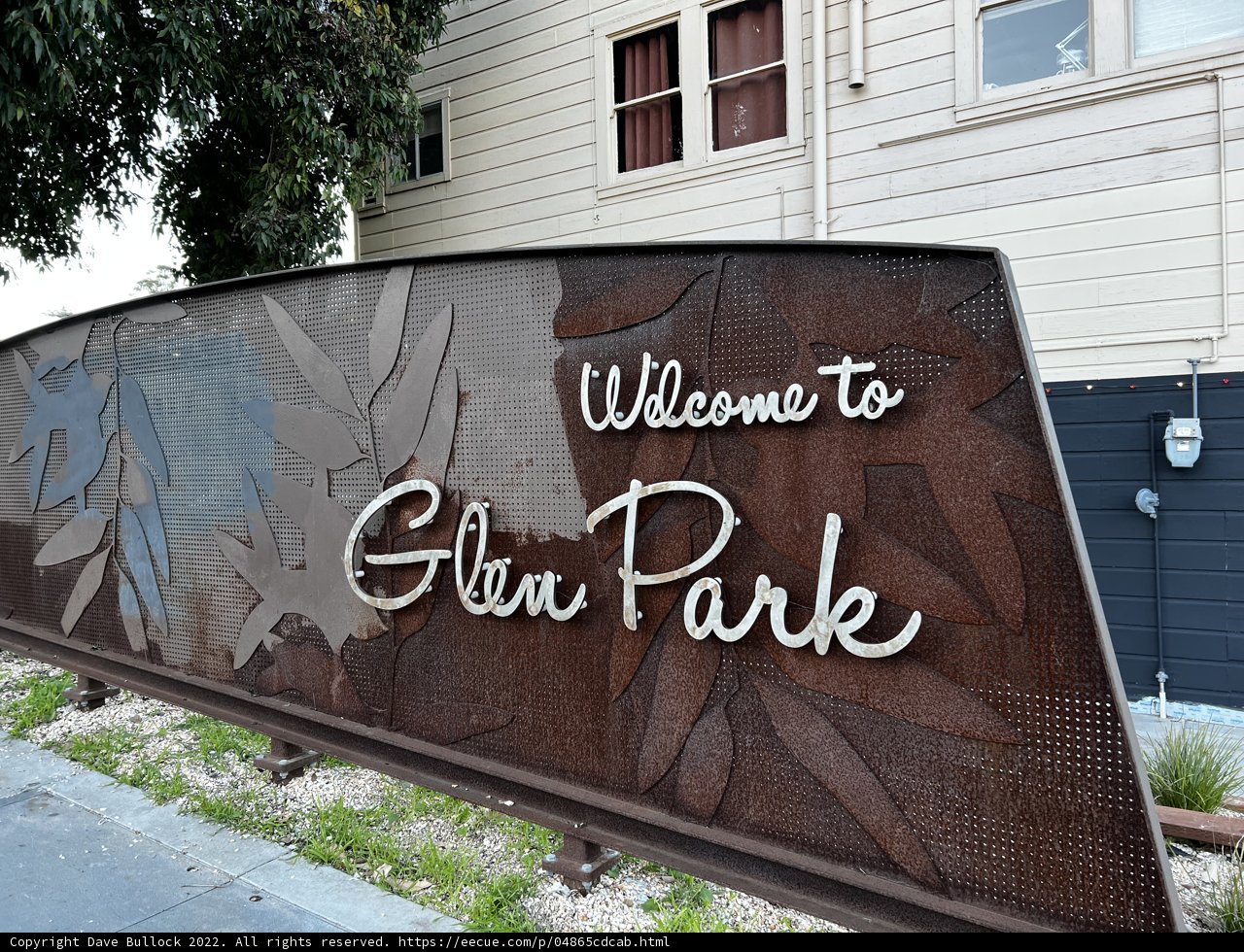 Glen Park Welcome Sign