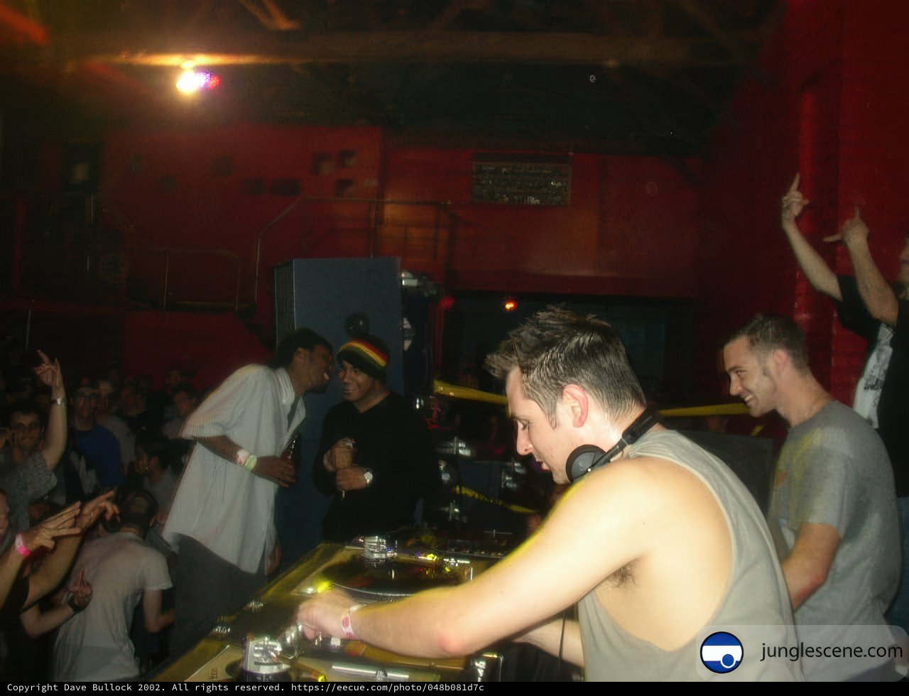 Shirtless Deejay at Night Club