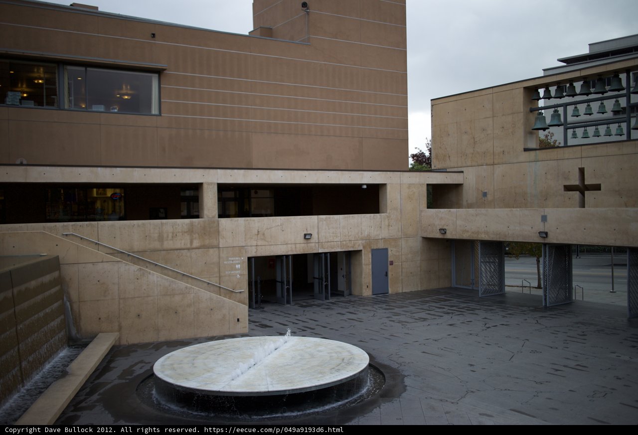 A Serene Fountain in a Courtyard