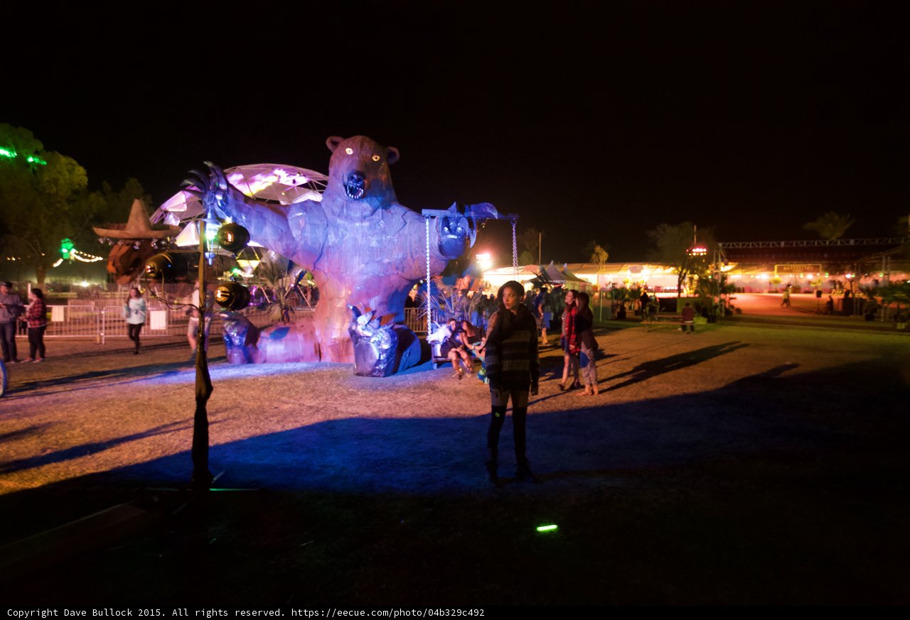 Blue Bear and Festival Scene