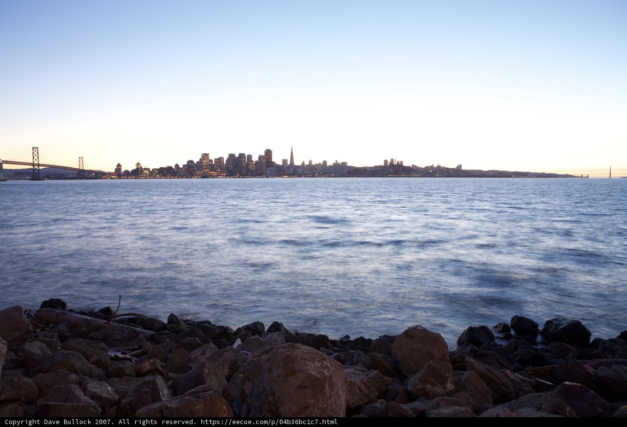 City Skyline from Rocky Shoreline