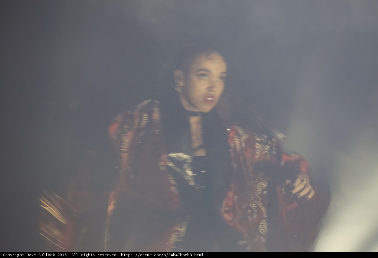 FKA twigs Motion Blur Red Brocade Kimono Black Choker Braided Hair Smoke Haze Artistic