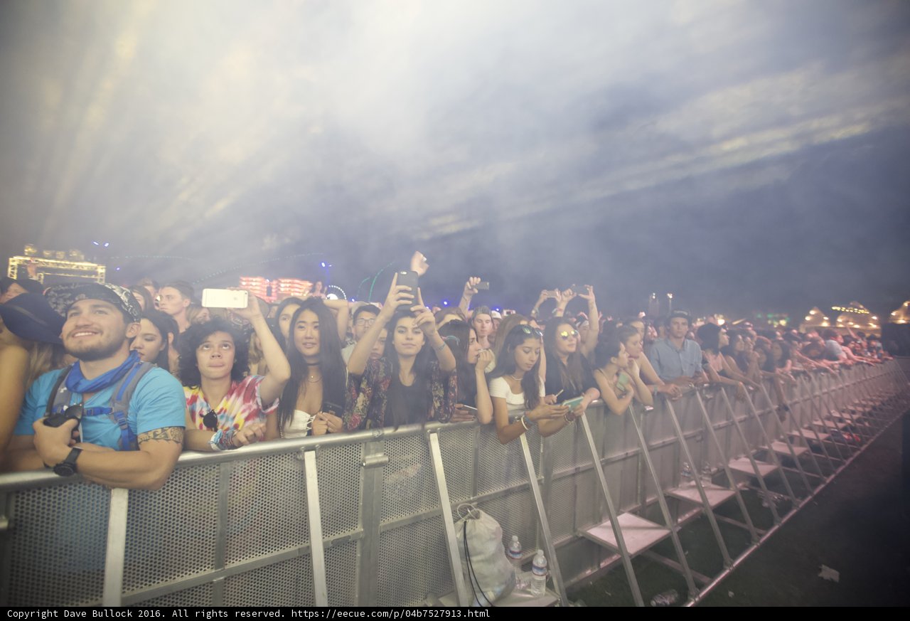 Smoky Concert Crowd