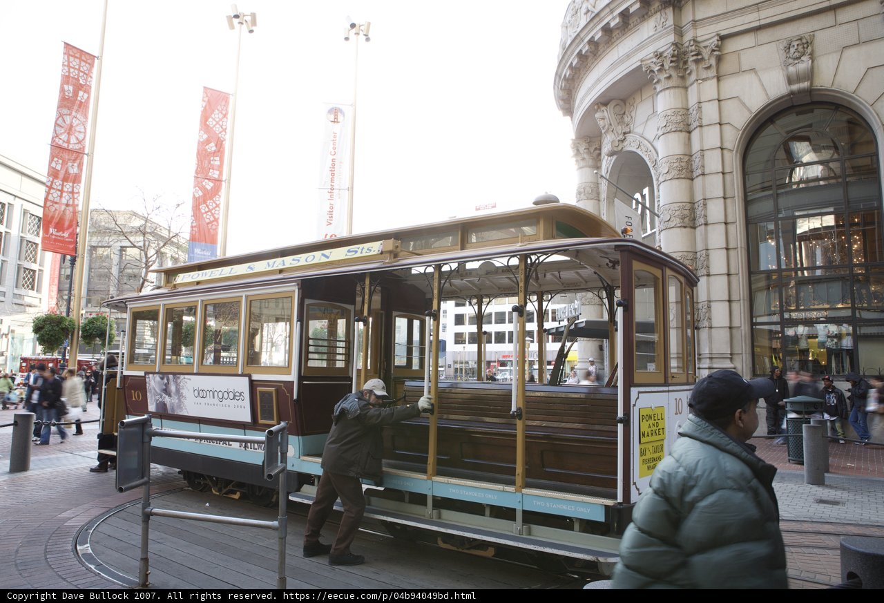 Riding the Cable Car in Civic Center