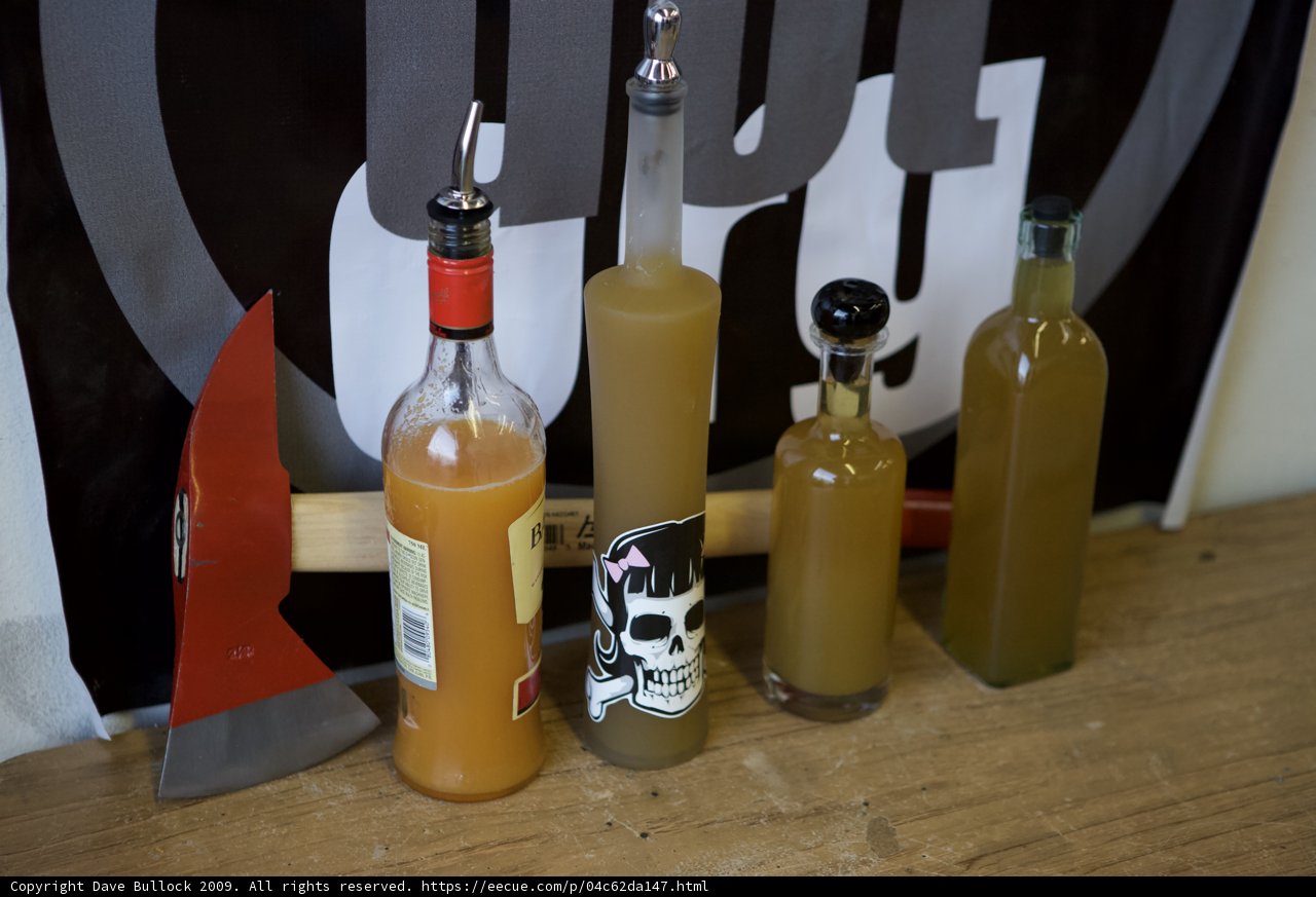 Trio of Habenero Rum Bottles
