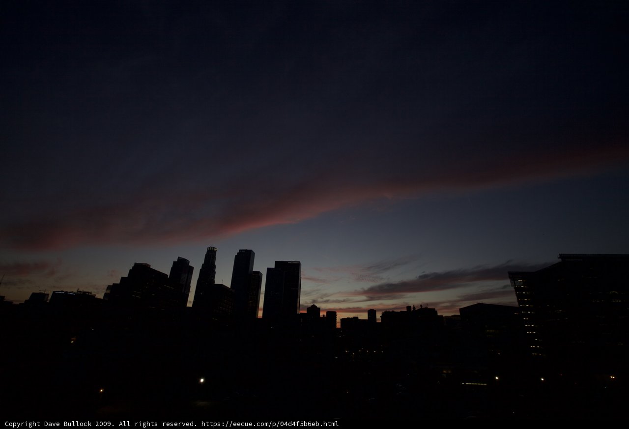 Sunset over Los Angeles