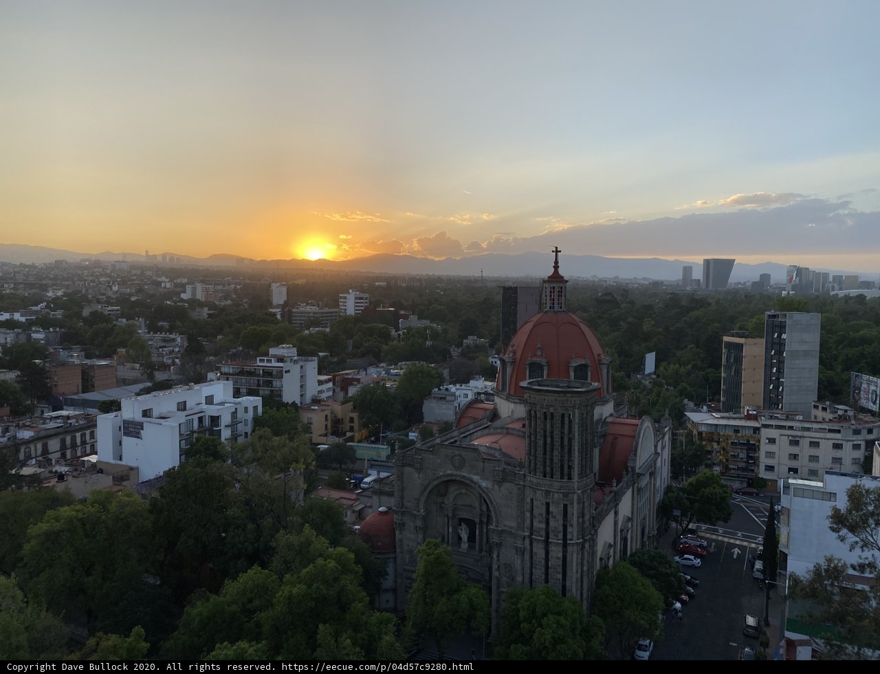 A Majestic Cityscape at Sunset