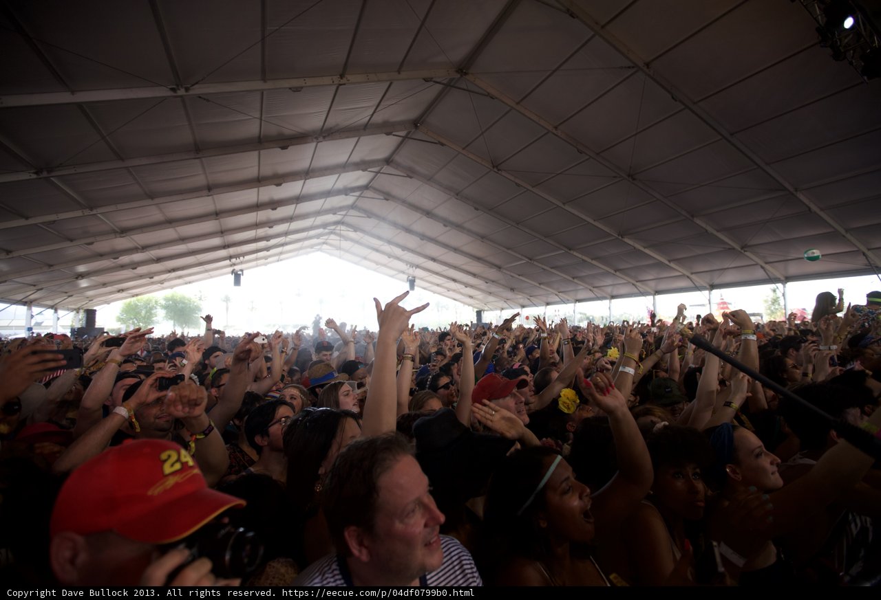 High Energy Crowd at Coachella Music Festival