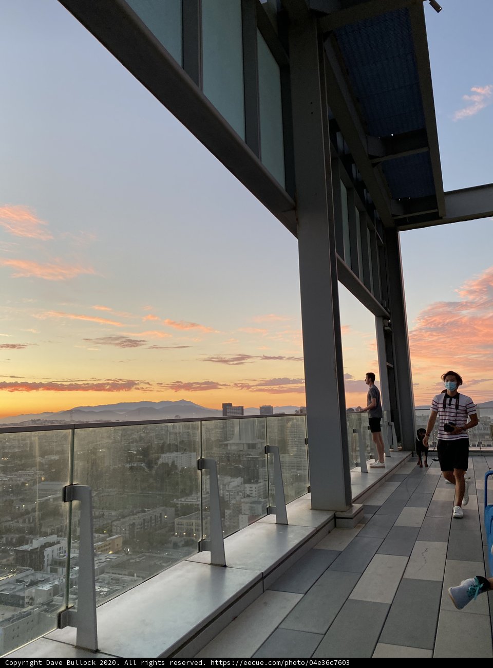 Cityscape Sunset View from a Balcony