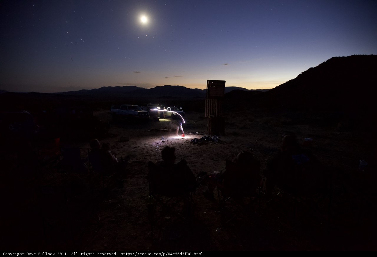 Moonlit Campfire