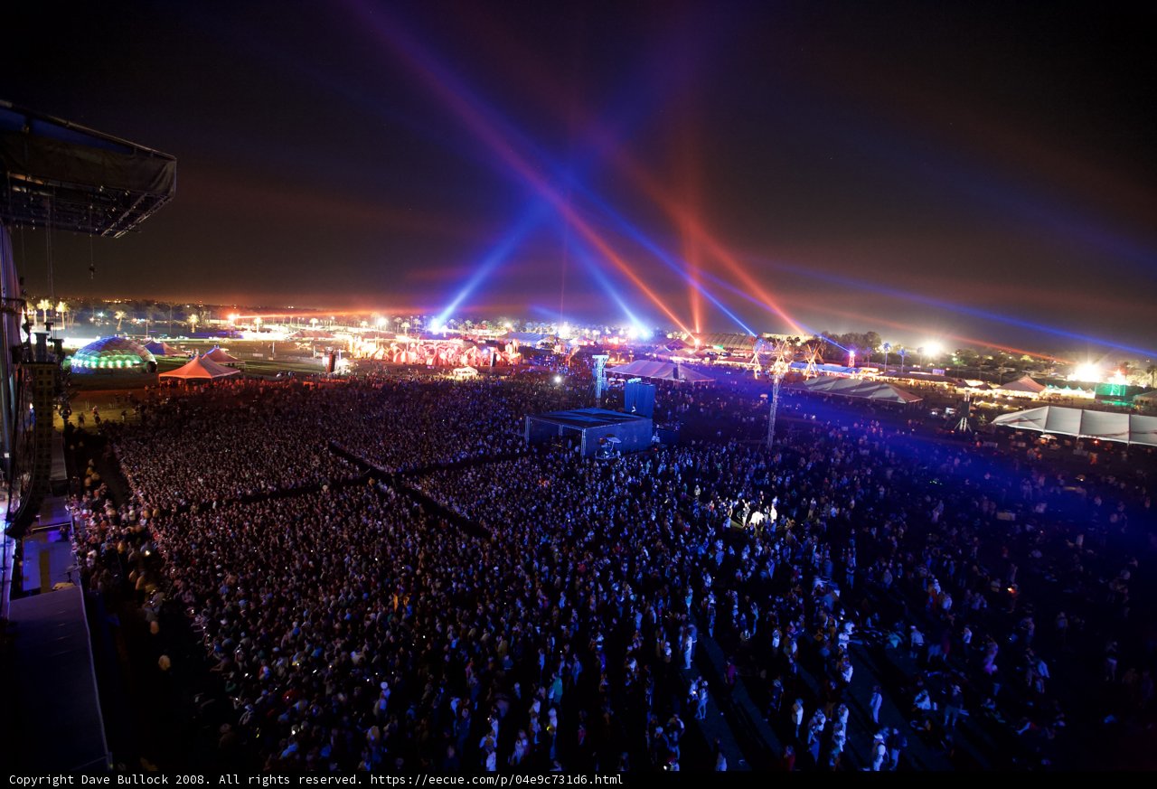 Coachella Music Festival Lights Up the Night Sky