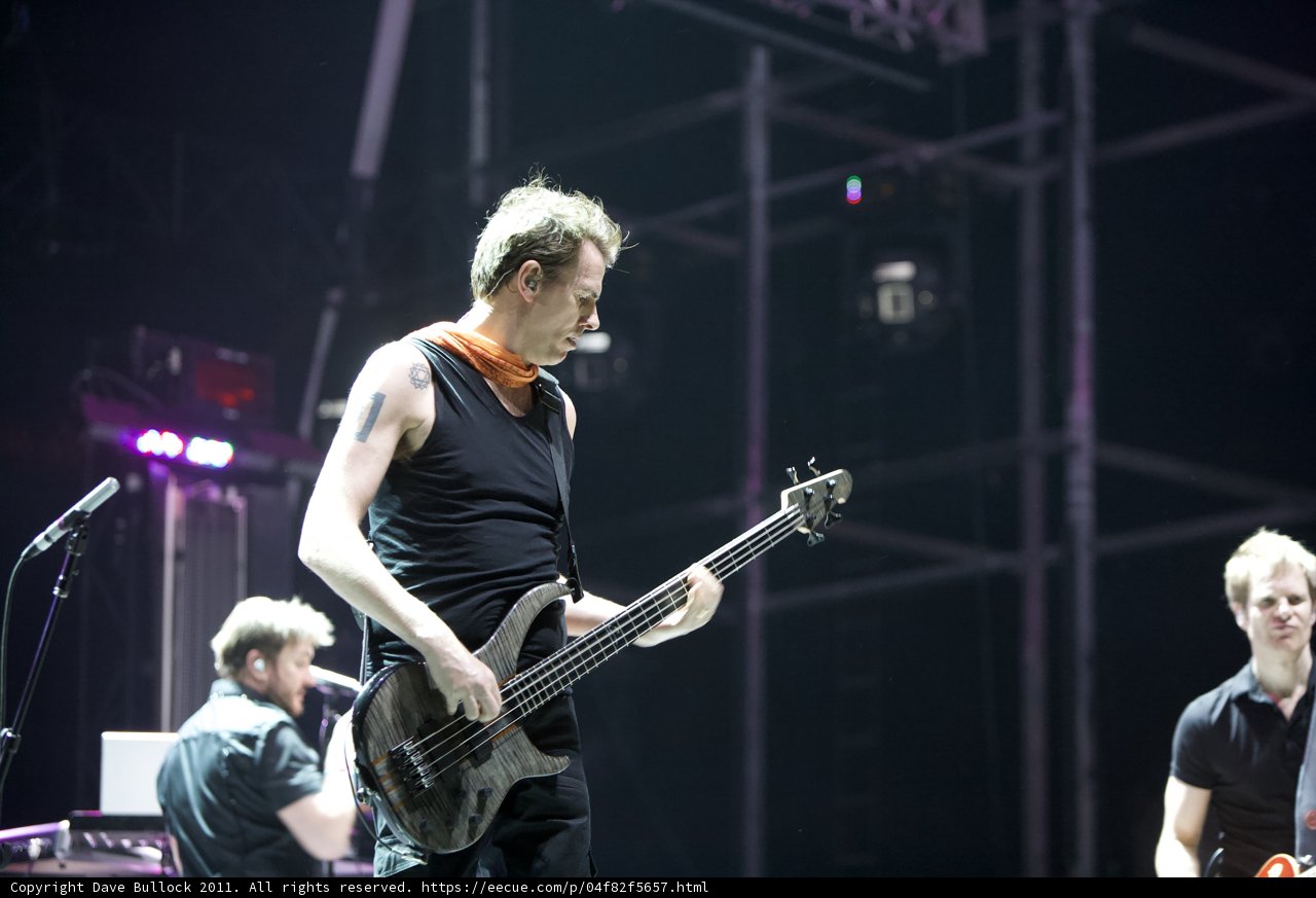 Bassist Jamming with the Crowd