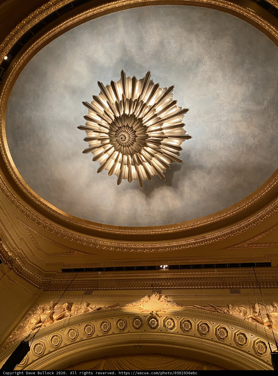 Ornate Ceiling of the War Memorial Opera House