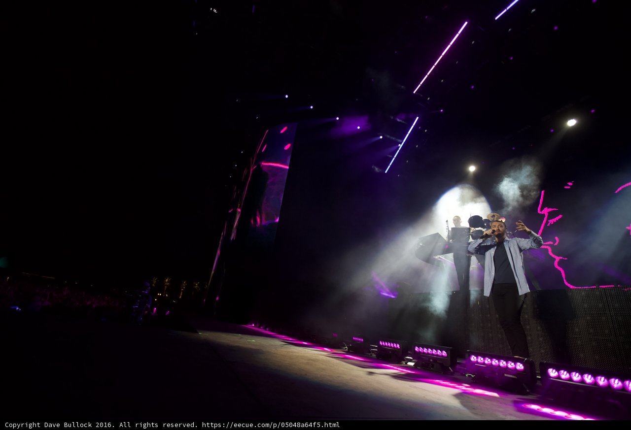 Sam Smith Rocks Coachella Stage Under Purple Spotlights
